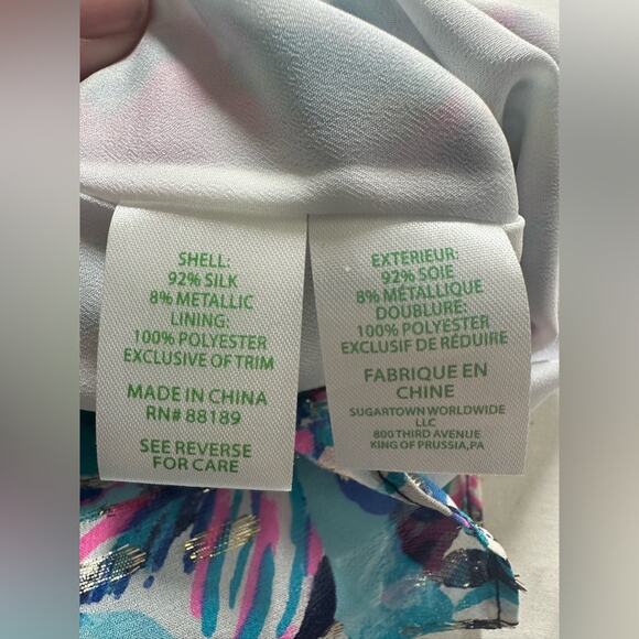 NWT Lilly Pulitzer Myri Romper Caught Up Brigit Navy Size Large - Picture 6 of 10